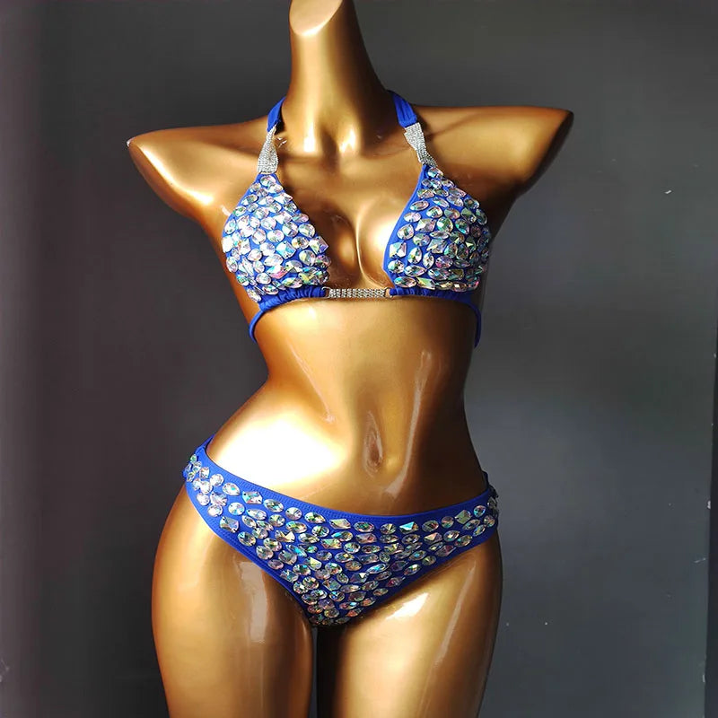 New Style Diamond Bikini Rhinestone Swimwear Push Up Swimwear Sexy Women Beachwear