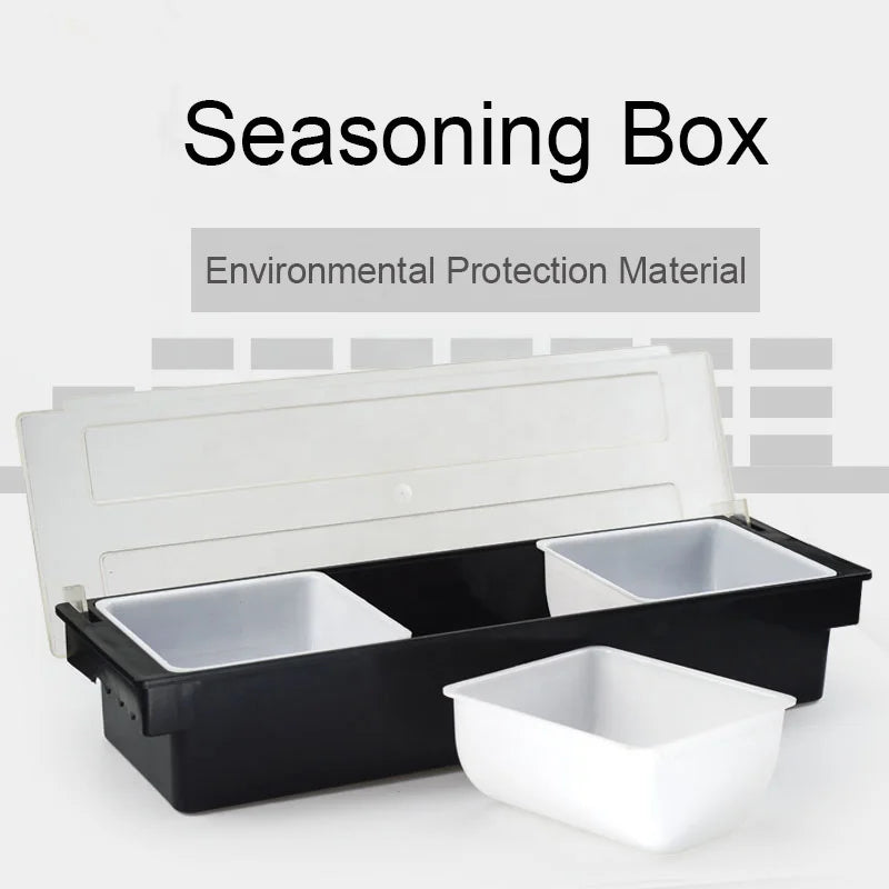 ABS Plastic 3/4/5/6 Section Pizza Ingredients Preparation Organizer Box Fruits Cheese Sauce Box Pizza Making Storage Tool Accessories Cooking Kitchenware Supplies