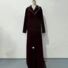 19th Century Victorian Velvet Coats New Fashion Elegance Temperament Commuter Velvet Long Solid Color Long Sleeve Women's Jacket Winter Warm Long Velvet Coat Women Luxury Apparel Supplies