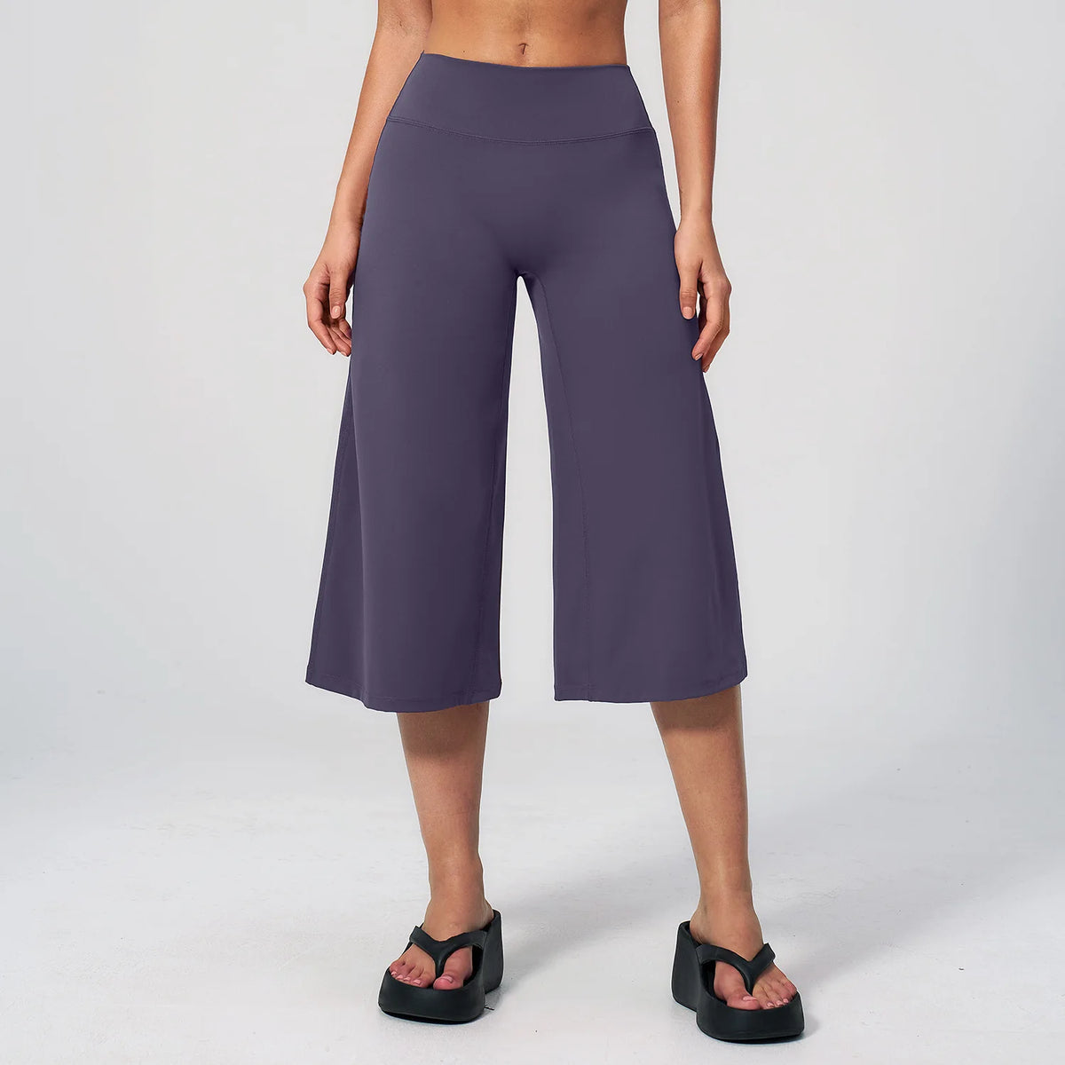 5 Colors S-XL Women's High Waisted Capri Pants Wide Leg Yoga Trousers Quick Dry Cropped Leggings Summer Athleisure Outdoor Running Gym Fitness Activewear Female Sports Apparel Accessories