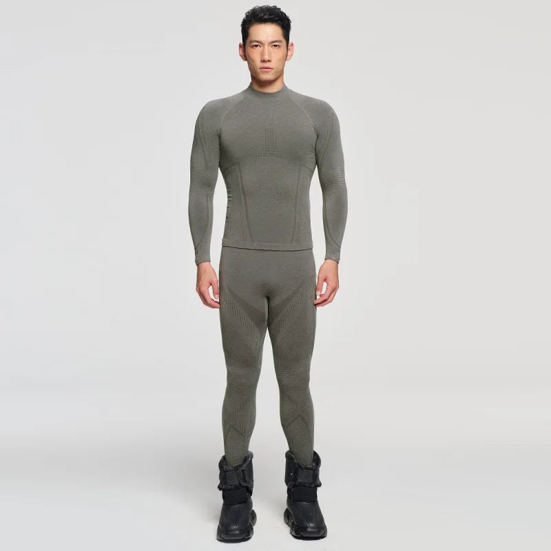 2 PCS Set S-2XL 7 Colors Custom Men's Women's Merino Wool Winter Ski Underwear Quick Dry Outdoor Skiing Riding Hiking Ice Hockey Thermal Underwear Set Winter Sports Apparel Suit