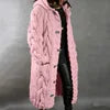 10 Colors S-5XL Plus Size Women's Trendy Long Cardigan Sweater Long Sleeve Single-Breasted Hooded Winter Coats for Ladies Women Knitted Sweater Coats