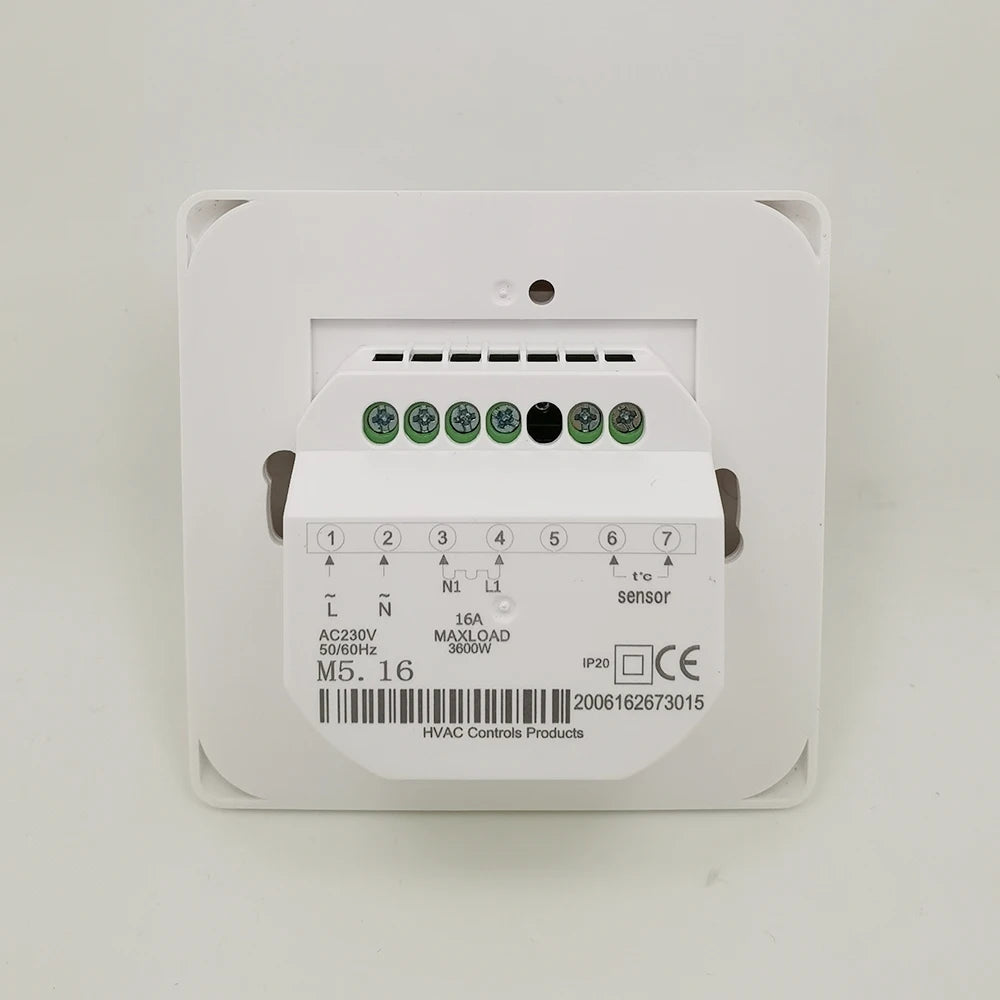 RTC70 Mechanical Room Thermostat Electric Floor Heating Thermostat Infrared Heater with External NTC Sensor Probe 16A 220VAC M5