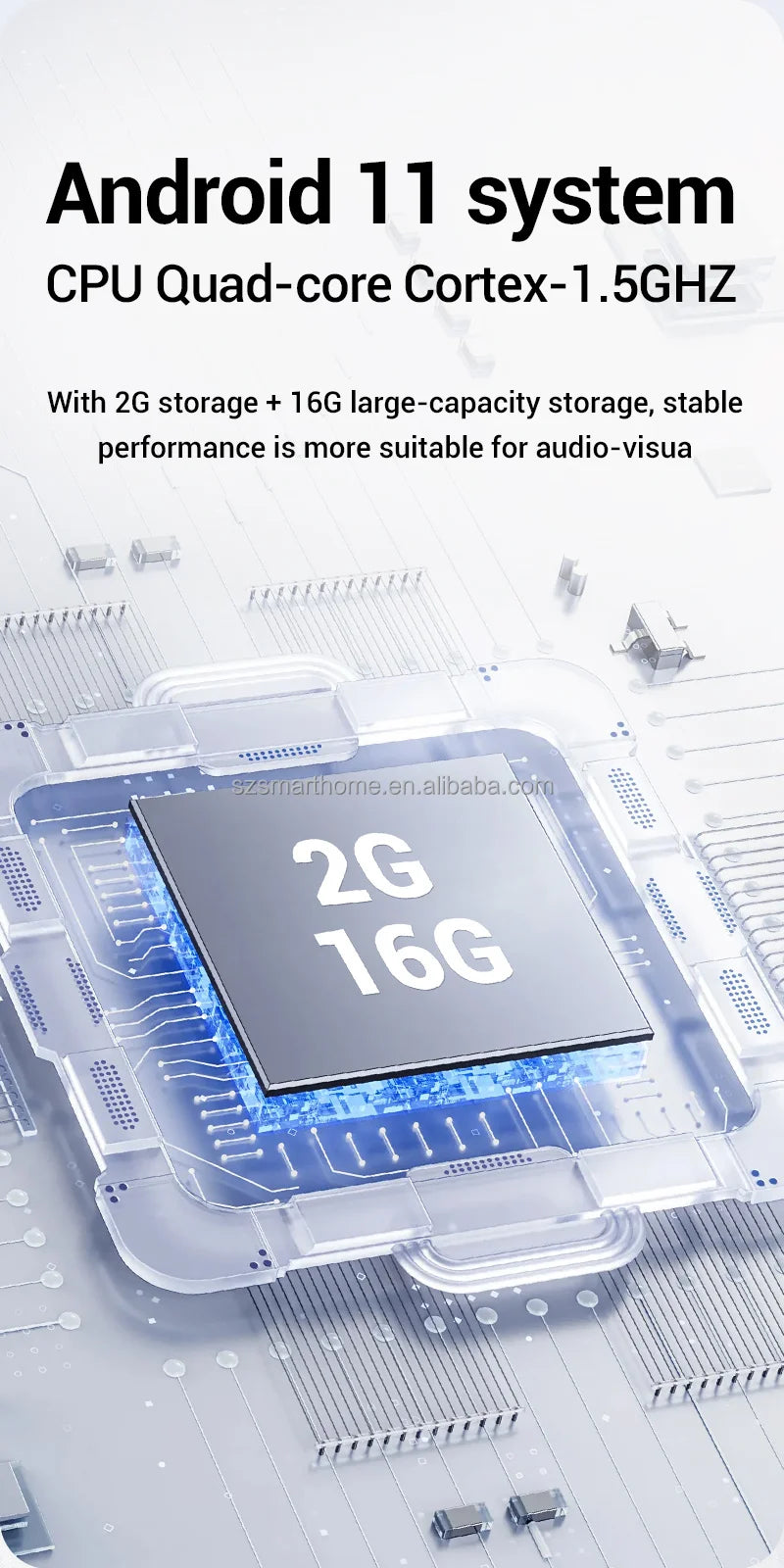 10-Inch Smart Home Wall Amplifier 2 RAM 16 ROM 8-Channel Speaker Output Two Zones Playback Home Theater System Google Play Home Smart Life Supplies