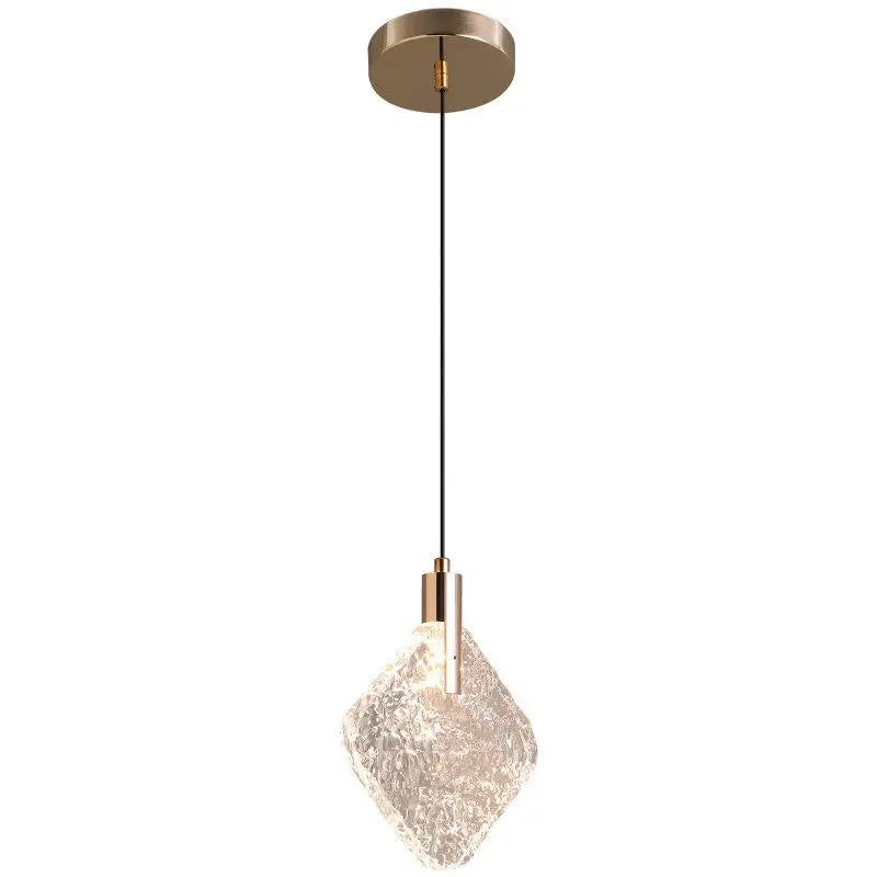 Home Villa Italian Modern Minimalist Exquisite Square Bedroom Living Room Transparent Crystal Chandelier Art Popular Bedroom Bedside LED Pendant Lights Home Lighting Supplies