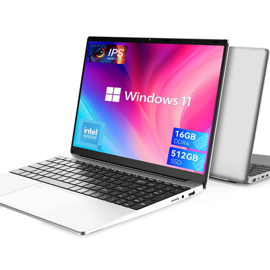 New 15.6" Laptop Windows 11 Intel N95 Quad-Core 1.7GHz 16GB RAM 512GB SSD Windows 11 60Hz English Home Office  Business IPS Screen