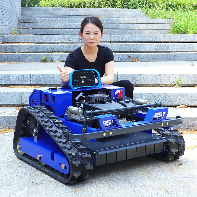 Professional Robot Wireless Rotary Mowers24V/1200W Robotic Cordless AI Smart Robot Grass Cutter Machine RC Wheel Lawn Mower for Farms & Home Gardens Max 150mm DIY Petrol/Gas