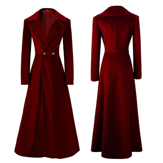 19th Century Victorian Women Steampunk Luxury Velvet Jacket Black/Blue/Red Color S-2XL Medieval Renaissance Vintage Gothic Tailcoat Long Sleeve Tuxedo Coat Top Pirate Costume Ladies Luxury Apparel Supplies