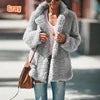 8 Colors S-5XL Plus Size Women's Double-Sided Fleece Jacket Long Sleeve Lapel Collar Thick Plush Warm Coat for Winter Autumn & Spring Casual Outerwear
