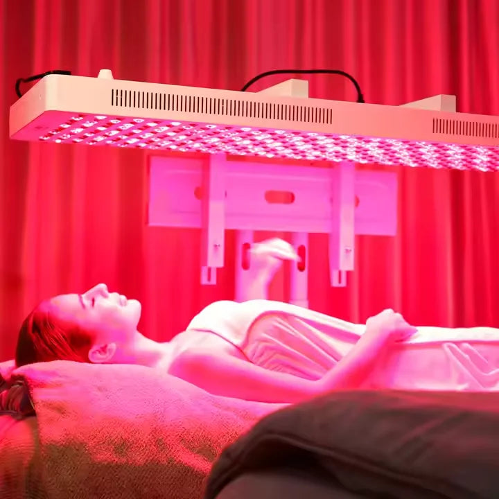2160W Full Body Professional Standing Red LED Light Therapy Adjustable Frequency Red Light Therapy for Pain Relief and Body Healing Women Men Health Care Supplies