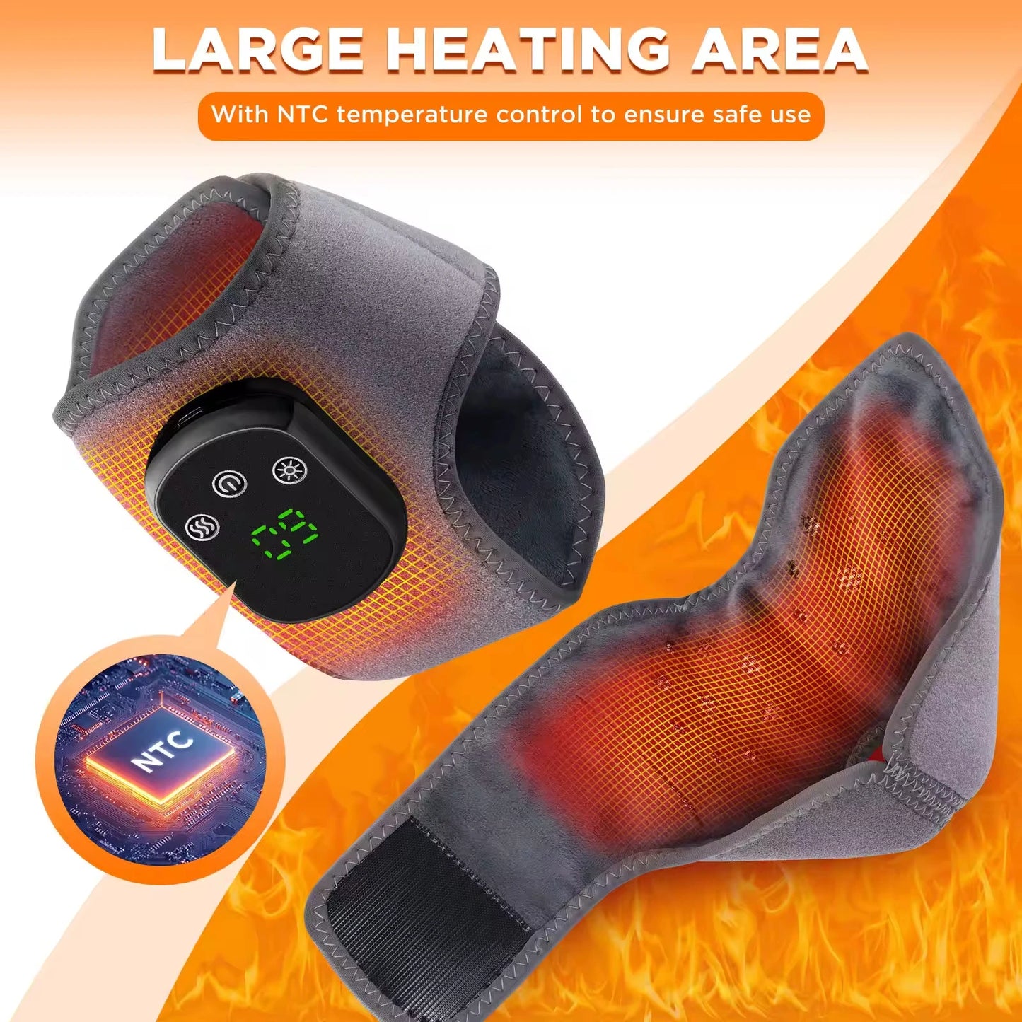 NEW Model Electrically Heated Ankle Charging Model Vibration Massage Hot Compress Foot Joint Therapy Device Outdoor Sports Running Cycling Injuries Treatment Pain Relief Health Care Supplies