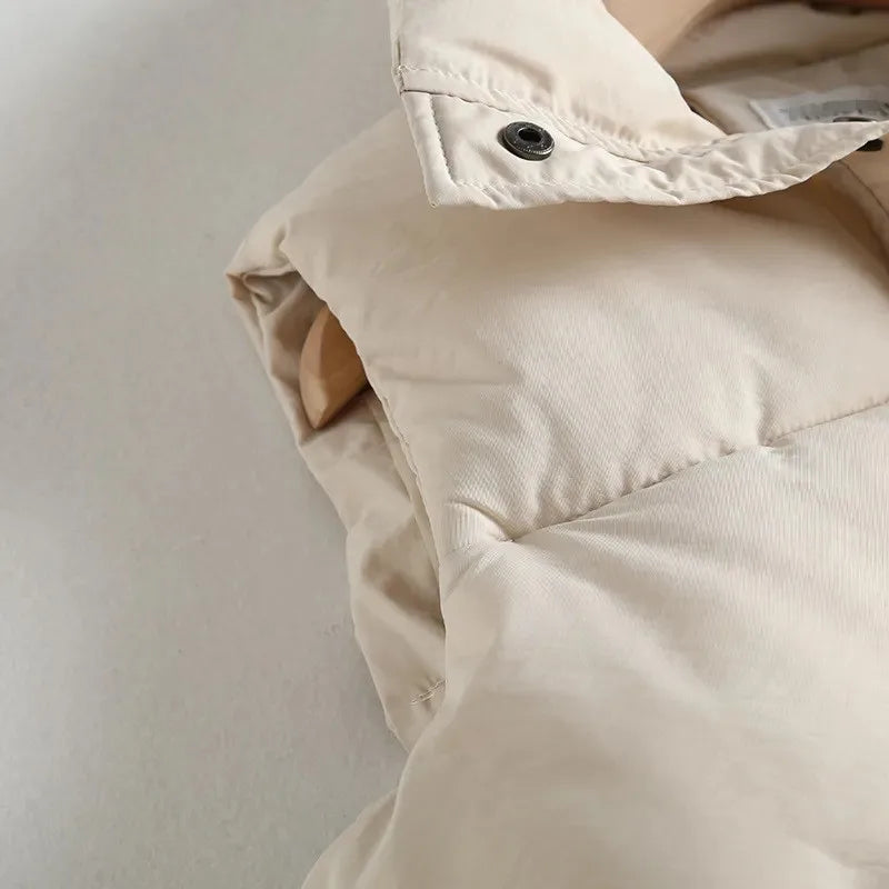 Black/Beige Color Winter Warm Windbreaker Sleeveless Vest Women Fashion Waistcoat Casual Winter Sleeveless Jacket Female Coat Women Winter Apparel Accessories