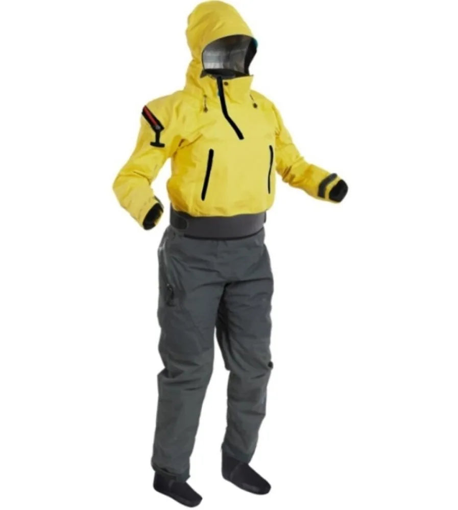 S-3XL Plus Size Neoprene Professional Kayaking Canoe Dry Suit for Women Dry Suits Waterproof Breathable Latex Cuff and Splash Collar Flatwater Ocean River Paddling Water Sports Supplies