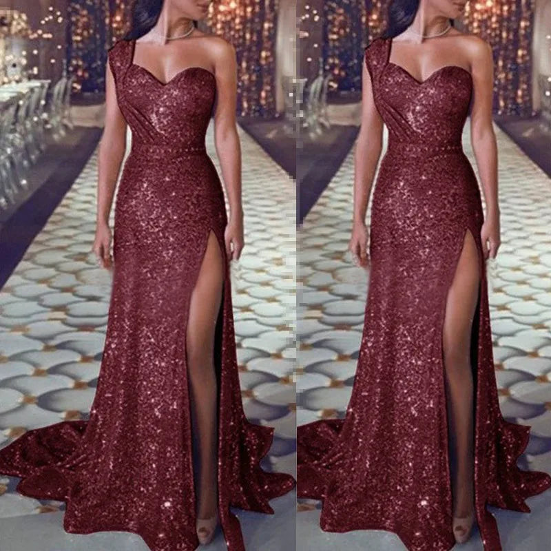 Mother of Bride 10 Colors S-5XL Plus Size Women's Rose Gold Sequin Wedding Dresses Formal Sparkly Bridesmaid Bridal Evening Gowns Glitter Mermaid Clothes Wedding Evening Prom Party Dress Ladies Luxury Apparel Supplies