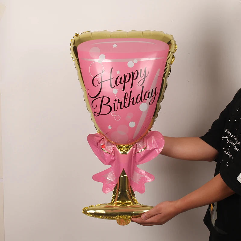 Big Helium Balloon Champagne Goblet Balloon Adult  Wedding Birthday Party Decorations Kids Balloons Globo Event Party Supplies