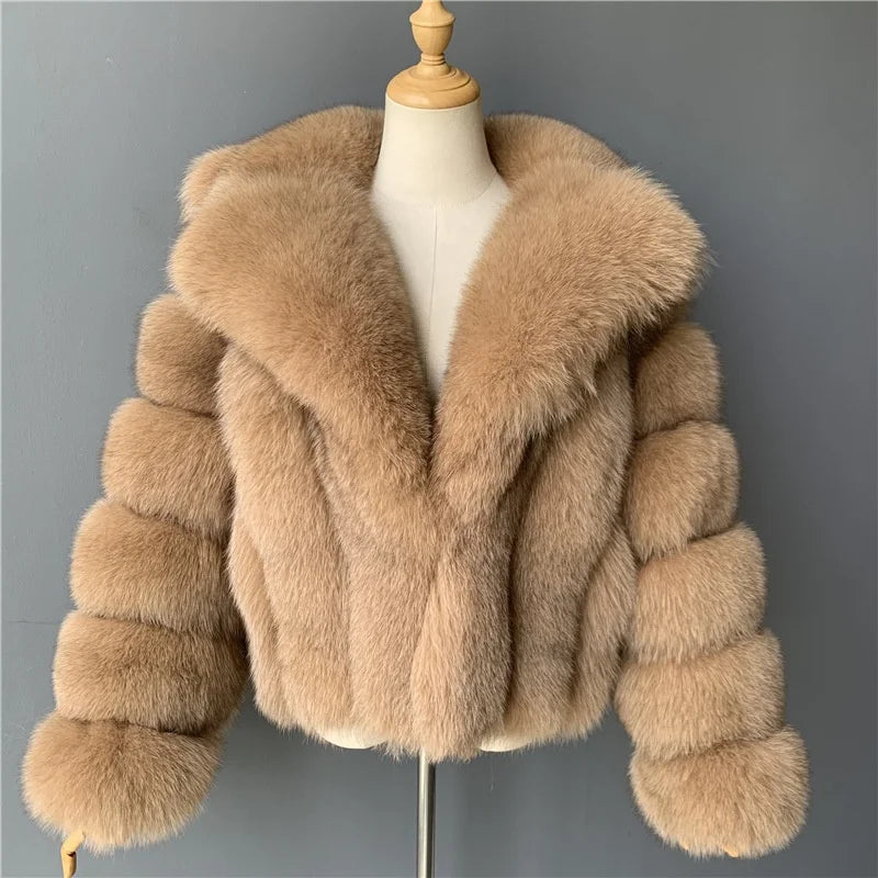 8 Colors S-6XL Plus Size Women's Winter Warm Artificial Fur Top Cropped Bubble Women Coat Jacket Cool Street Outerwear Luxury Female Mink Hair Warm Fur Coats Women Winter Apparel Supplies