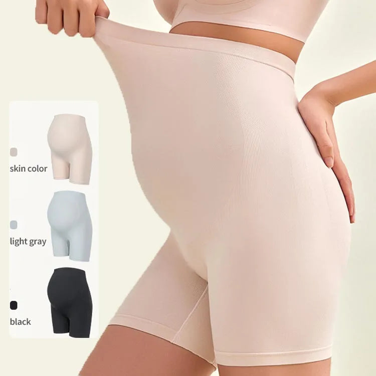 NEW Arrivals Women's Maternity Safety Shorts Summer Thin Seamless Anti-Exposure Under Shorts Plus Size High Waist Belly Support Bottom Shorts Pregnancy Apparel Accessories