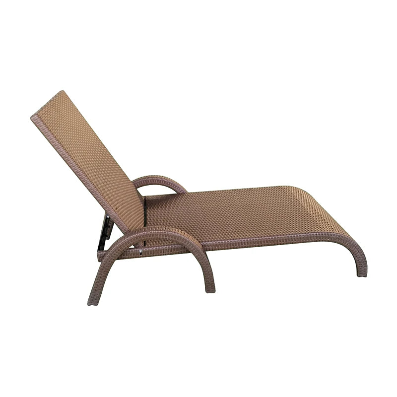 Modern Outdoor Rattan Top Quality Sun Lounger Bed Memory Foam Cushion Wing Back Design Portable Foldable Hotels Parks Gardens Courtyard Water Pool Luxury Furniture Accessories