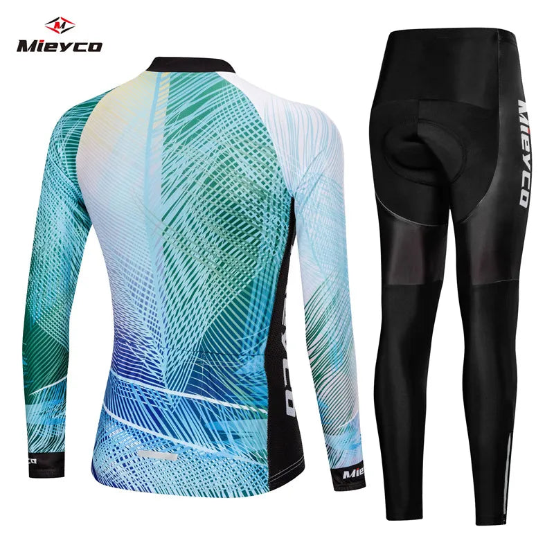 NEW Arrivals S-4XL (Size Smaller Than Usual) Women Cycling Jersey Set Gloves Long Sleeves Head Cap Pants Kits Clothing Long Sleeve MTB Bicycle Racing Apparel Accessories Sports Fashion Clothing Supplies