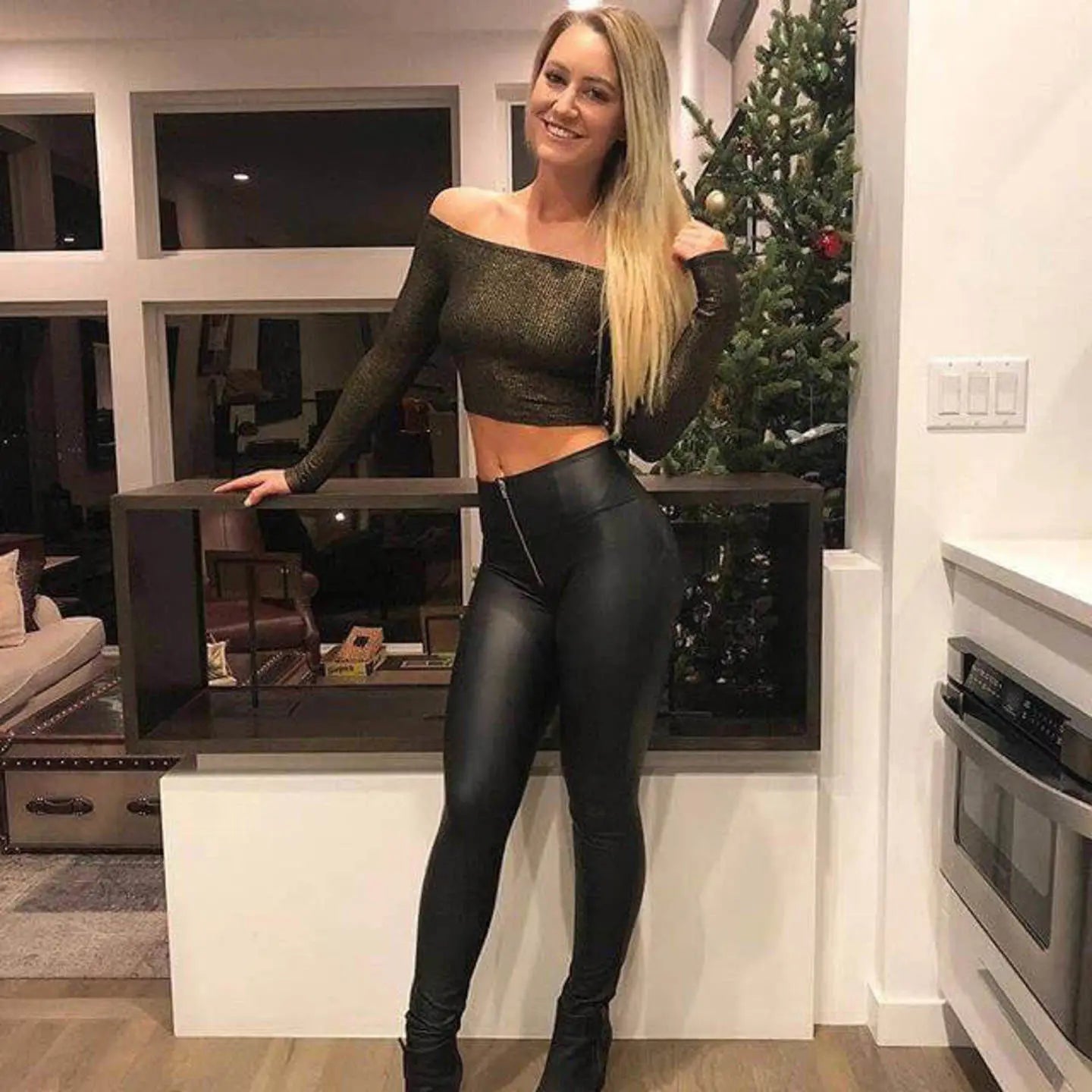 High Quality XXS - 3XL  Vegan Leather Trousers Women Ladies Bum Lift Up Pencil Pants Black High Waisted Matte Leather Pants Streetwear Night Clubwear Trouser Female Girls Luxury Fashion Clothing Supplies