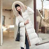 2025 Winter New Down Cotton Jacket Women's X-Long Faux Fur Collar Padded Jacket Thick Loose Large Size Jacket