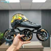 Adults Children 31/46 Plus Size Carbon Fiber 3/4 Wheels Professional Inline Speed Skates for Men Women Professional Carbon Roller Skates Blades High Performance Racing Skates for Outdoor Sport Activities