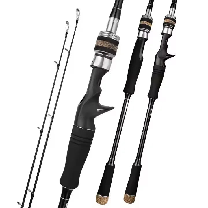 2.1m-3.0m Carbon Fiber Spinning Double Tip High Speed Rods MH Power Saltwater Casting Throw Light Thunder Long Distance Lure Fishing Rods