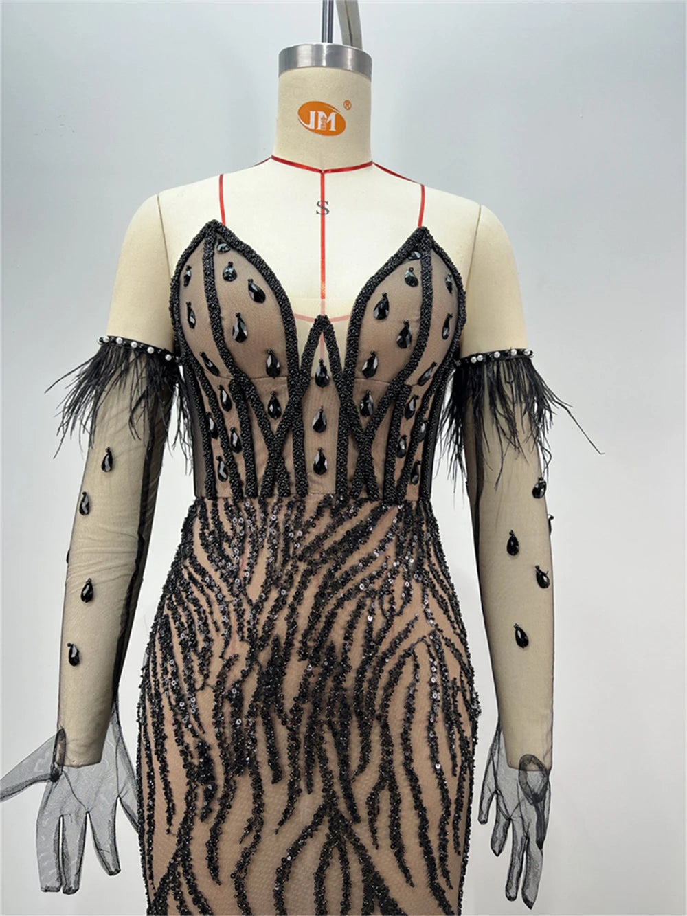 NEW Fashion Women Luxury Long Sleeves Women Celebrity Red Carpet Evening Party Nightclub  Long Evening Dresses Ladies Luxury Apparel Supplies