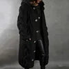 10 Colors S-5XL Plus Size Women's Trendy Long Cardigan Sweater Long Sleeve Single-Breasted Hooded Winter Coats for Ladies Women Knitted Sweater Coats