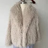 NEW Arrivals 8 Colors S-4XL Curly Fur Jacket Women Winter Warm Mongolian Artificial Lamb Wool Coat Short Open Front Cropped Eco- Friendly Night Clubwear Women's Faux Fur Coats Winter Autumn Apparel Supplies