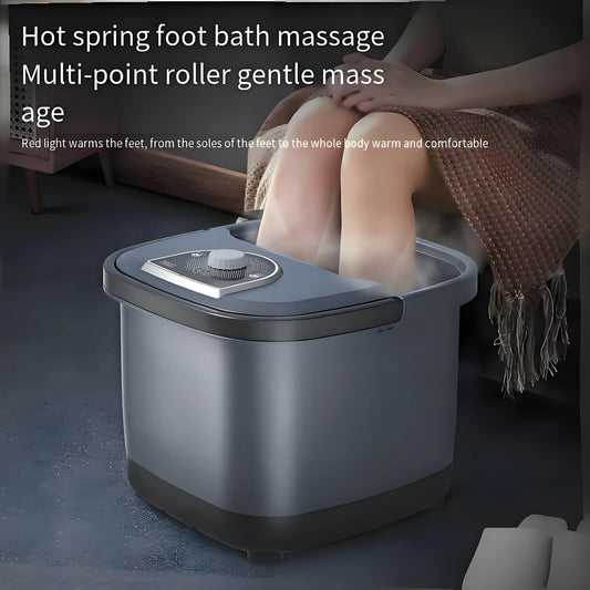 Household Electric Foot Bath Tub with 10 Auto Massage Rollers Constant Temperature Heating Deep Foot Spa Soak Massager