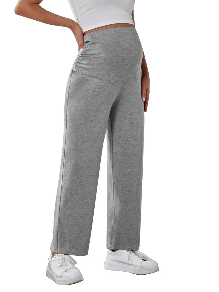 Black/Dark Gray/Gray Color S-XL  Custom logo Women's Maternity Lounge Pants Over-the-Belly Jogging Bottoms Long Pregnancy Yoga Trousers Loungewear Outdoor Activewear