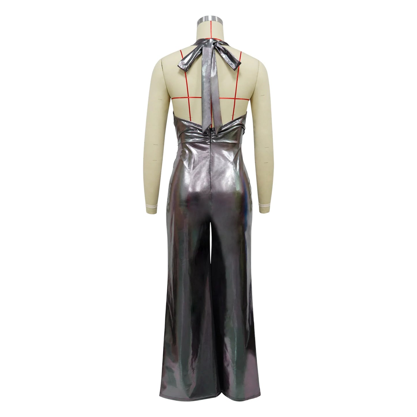 NEW Arrivals Women's Halter Neck Backless Wide Leg Jumpsuit Night Clubwear Prom Evening Party Jumpsuit Women Clothing Supplies