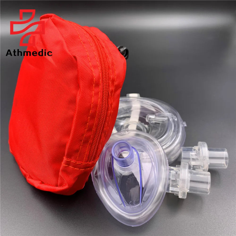 NEW Promotion Resuscitator Training First Aid Emergency CPR Mask Kit CPR Mask in Nylon Bag Infant CPR Mask Kit Emergency Health Care Accessories