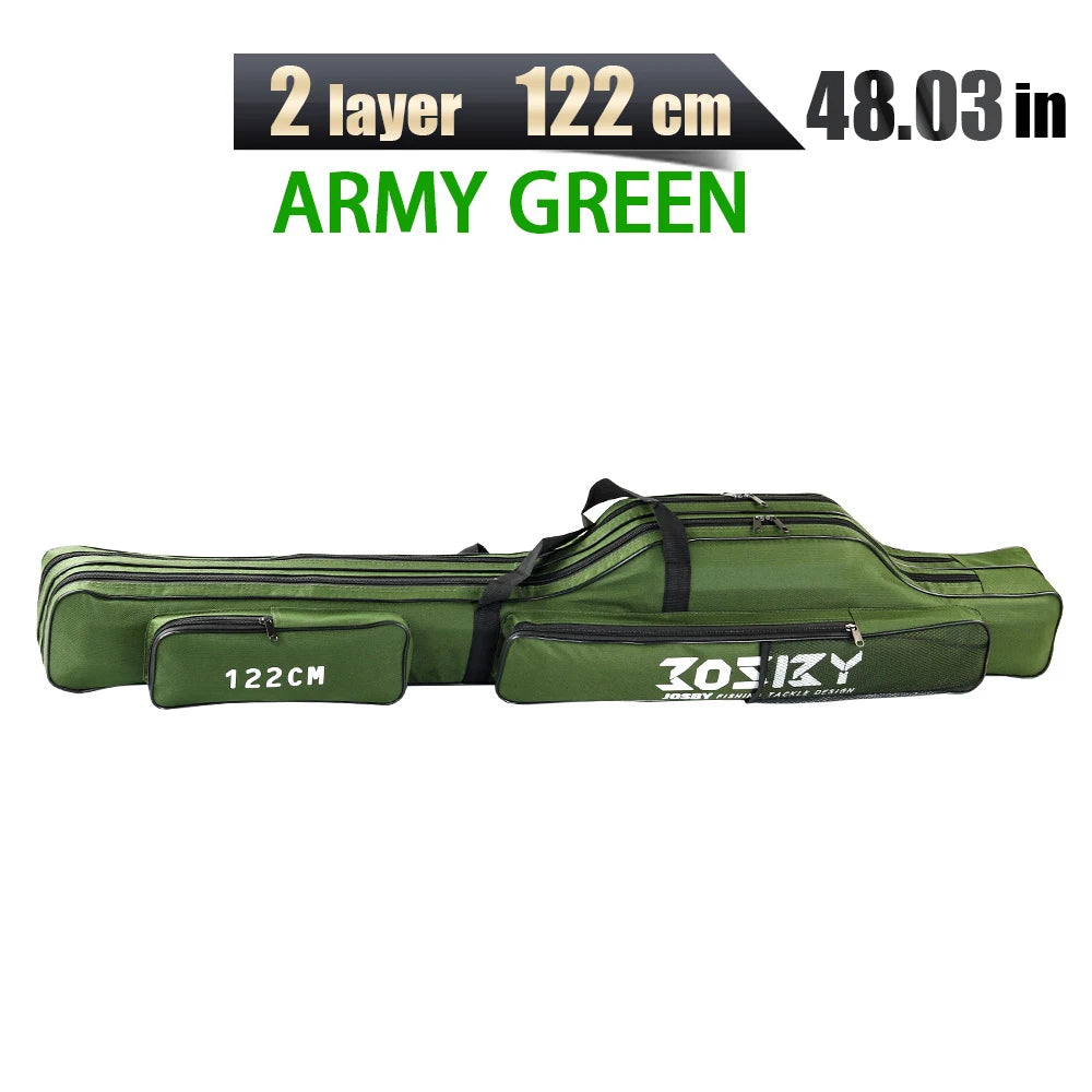 2/3 Layers Top Quality Fishing Rod Bags 60/100/122/150/152/180CM Tackle Collapsible Oxford Cloth Fishing Zipped Case Storage Pouch Holder Organizer For Fishing