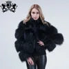 100% Natural Raccoon Fur 4 Colors Women's Winter Long Jacket Style Real Raccoon Fur Coat Plush Fashion Design Long Outerwear Fur Coat Evening Business Party Prom Celebrity Ladies Luxury Apparel Supplies