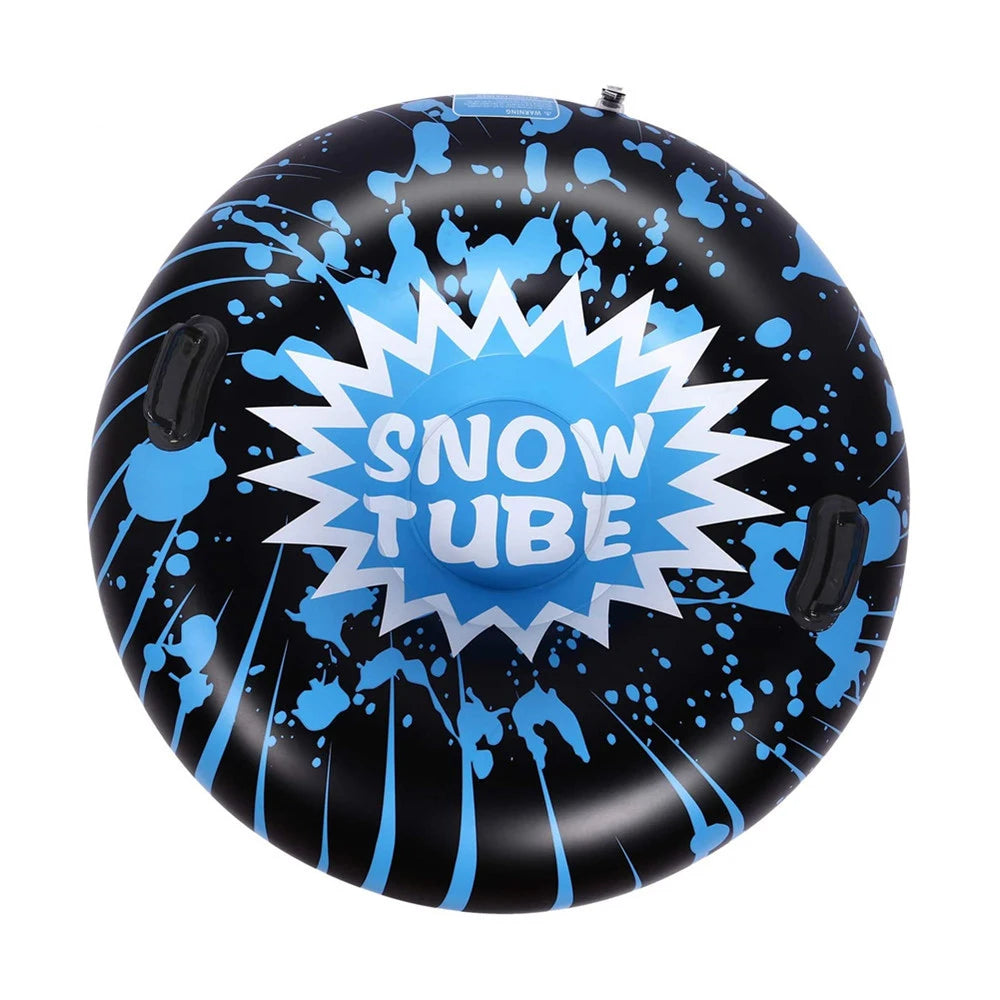 4 Colors Adults Children Strong Inflatable Snow Sled with Reinforced Cover Thickened PVC Tube Cold Resistant Fun Gear Winter Sports Accessories