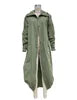 4 Colors S-XL Women's Long Trench Coat Ladies Autumn Jacket Long Sleeve Turn Down Collar Pockets Zipper Up Trench Coats Windbreaker Woman Casual Clothing Supplies