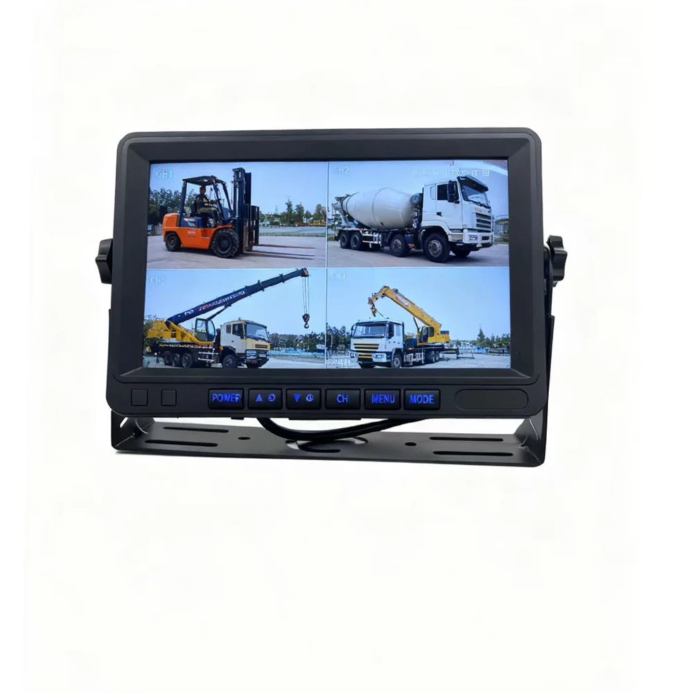 Full HD 1080P AHD 4-Channel Car Truck Vehicles DVR System Pedestrian Detector Reverse Camera 18 IR Night Vision Loop Recording Waterproof Heavy Duty 7.0inch Car Monitoring Security Supplies
