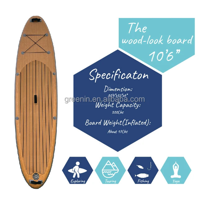 NEW Arrivals Carbon Fiber Stand-Up Paddle Board (SUP) Durable Inflatable with Pump Accessory Lake River Surfing Supplies