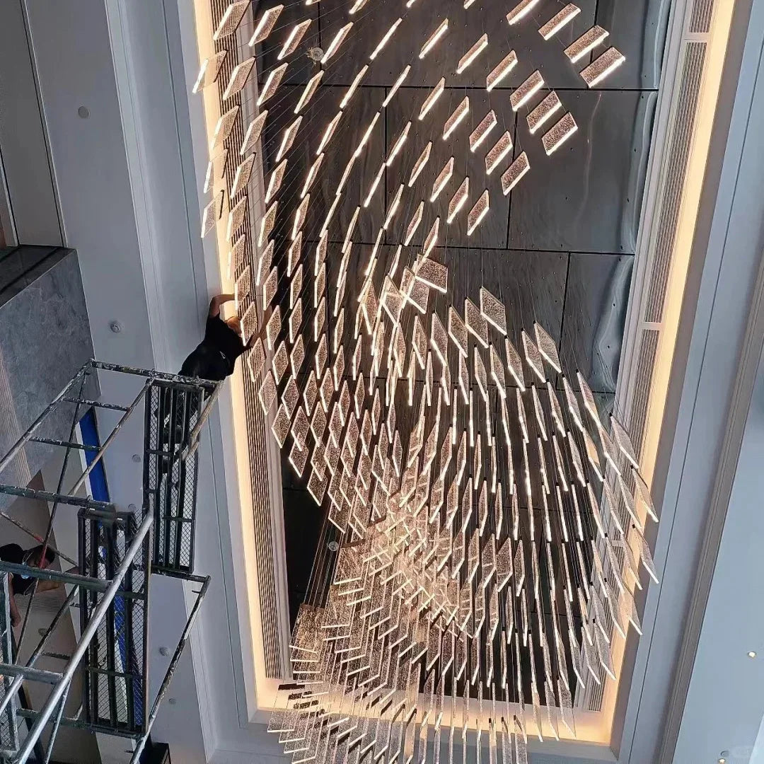 NEW Home Villa Hotel Lobby Staircase Ceiling Customized Modern Luxury Banquet Hall Sand Table Lighting Fixtures Non-Standard Chandeliers & Pendant Lights