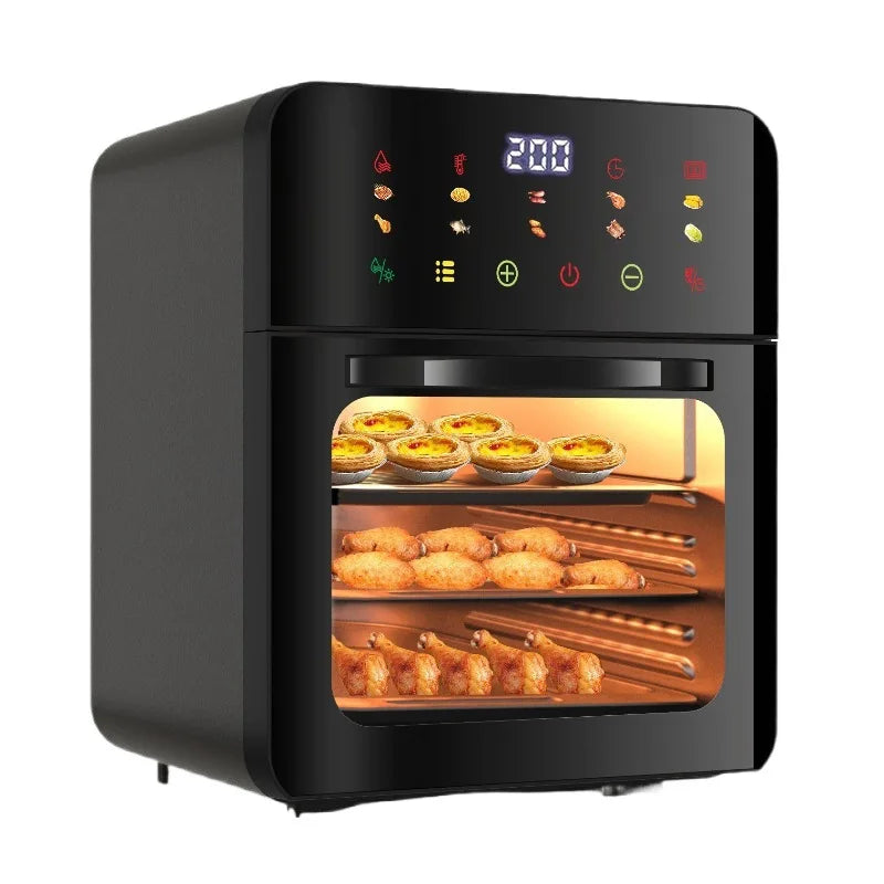 NEW Arrivals Fancy Industrial Deep Digital Air Fryer Mechanical Electric UK/EU/AU/US Plug Air Fryer Toaster Circulation Electric Air Fryer Home Appliances Cooking Baking Oven 15L 3 Years Warranty