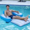 Electric Floating Lounger with Propeller Motor Blue Sky/Purple Color Adults PVC Built-In Propeller Inflatable Lounger Outdoor Water Pool Beach  Foldable Backrest 2026 New Model Summer Vacations