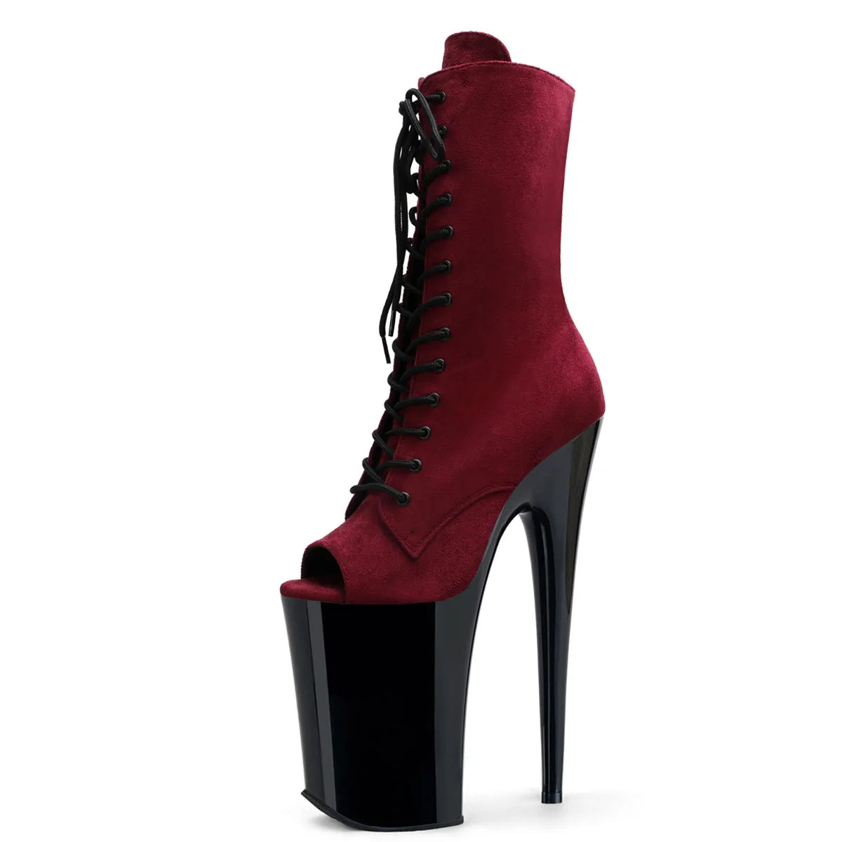 23cm 8 Colors Exotic Dancer Boots Thin High Heels Evening Party Platform Peep Toe Gladiator Sexy Fetish Leather Shoes Retro Pole Dance Gothic Fashion Nightclub Shoes