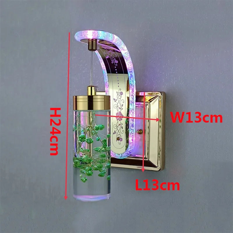 Home Lighting Art Decoration New Design Dry Flower Acrylic Wall Bracket Lights 15W 16 Models Corridor Wall-Mounted Art Decorative Lamps Home Lighting Accessories