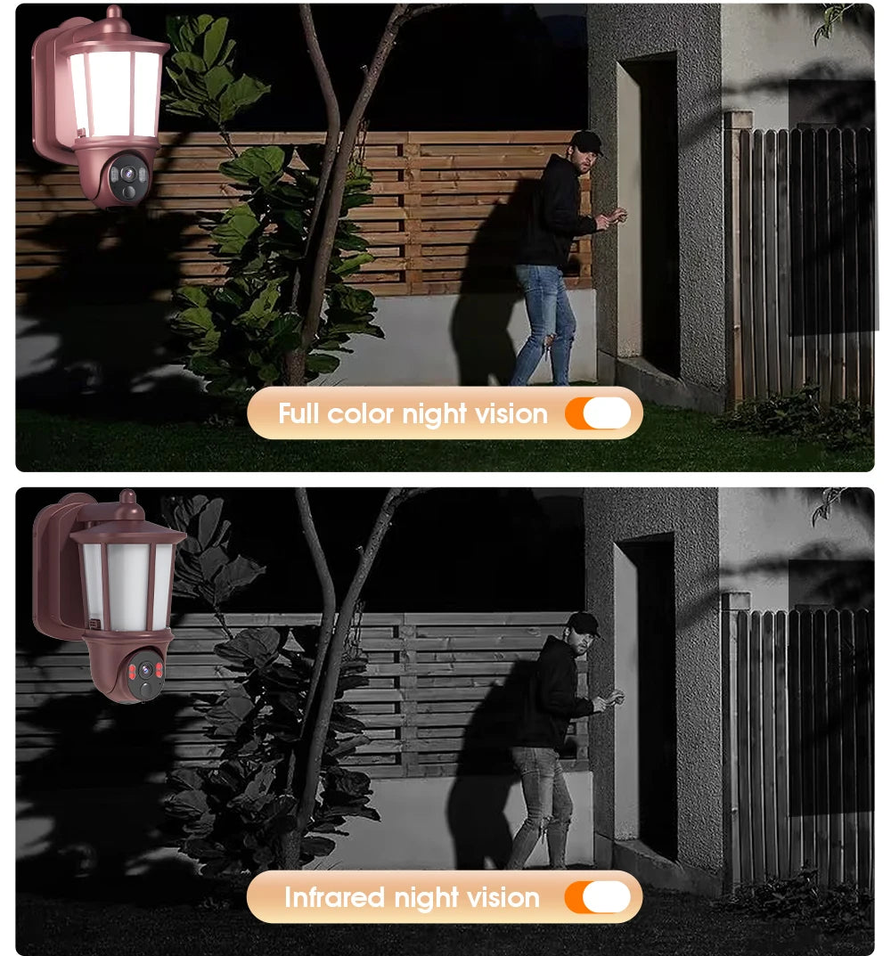 NEW Arrivals Home Villa 3MP Latest Light Control Ai Smart Phone Wi-Fi Camera Sound Alarm Wireless Security CCTV Floodlight with Two-Way Audio AI Functions Home Security Supplies