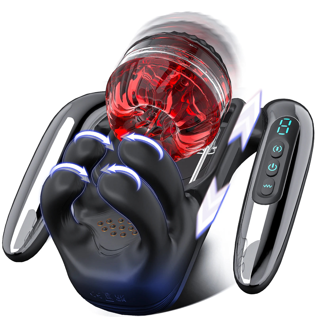 3 in 1 Dual Handle Control Granular Inner Sleeve Rechargeable Adult Sex Toy Clamping Vibration Telescopic USB Male Masturbator Adults Sex Store Supplies