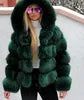 10 Colors S-4XL Plus Size Women's Winter Warm Faux Fur Jacket with Hat Splicing Jacket Faux Fur Hooded Jacket Top Quality Snow Boots Outerwear Jackets Women Winter Apparel Supplies
