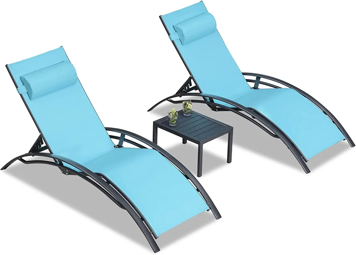 Villa Hotels Home Outdoor Swimming Pool Beach Adjustable All Weather Teslin Sling Sunbed Aluminum Sun Lounger Pool Chair Outdoor Hotel Lounge Luxury Furniture Supplies