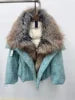 TikTok Most Popular 15 Colors Top Quality Unique Winter Luxurious Cashmere Loose Puffer Bomber Jacket Goose Down Jacket with Natural Red Silver Fox Fur Coat Girls Outerwear Jackets Women Winter Apparel Supplies